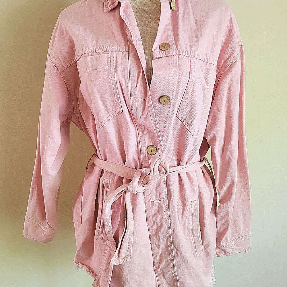 Zara jean mid hight pink jacket